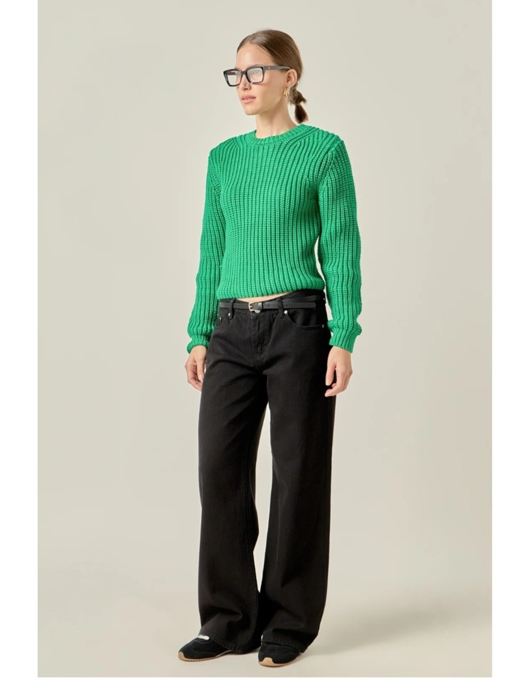 English Factory Round Neck Knit Sweater